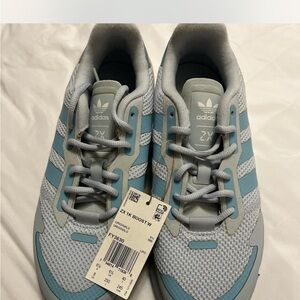 Adidas ZX 1K Boost in Light Gray and Teal
